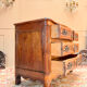 CURVED COMMODE IN WALNUT, PROVINCIAL WORK FROM THE LOUIS XV XVIII PERIOD