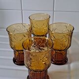 Verres à jus de fruits en verre ambré