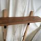 Oak shelf massif year 1940 with cast-iron brackets