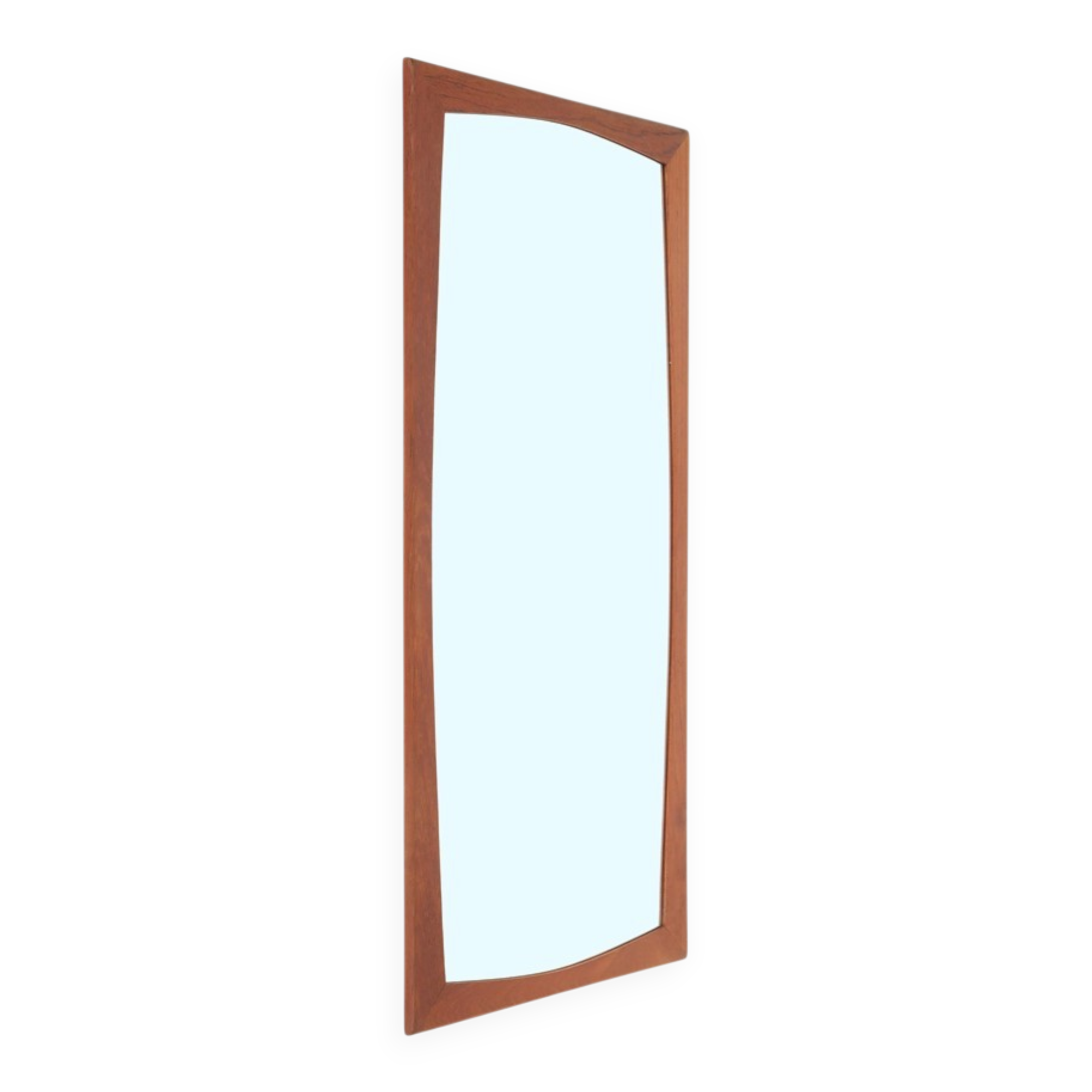 Big mid-century teak mirror / Danish modern design / 1960s