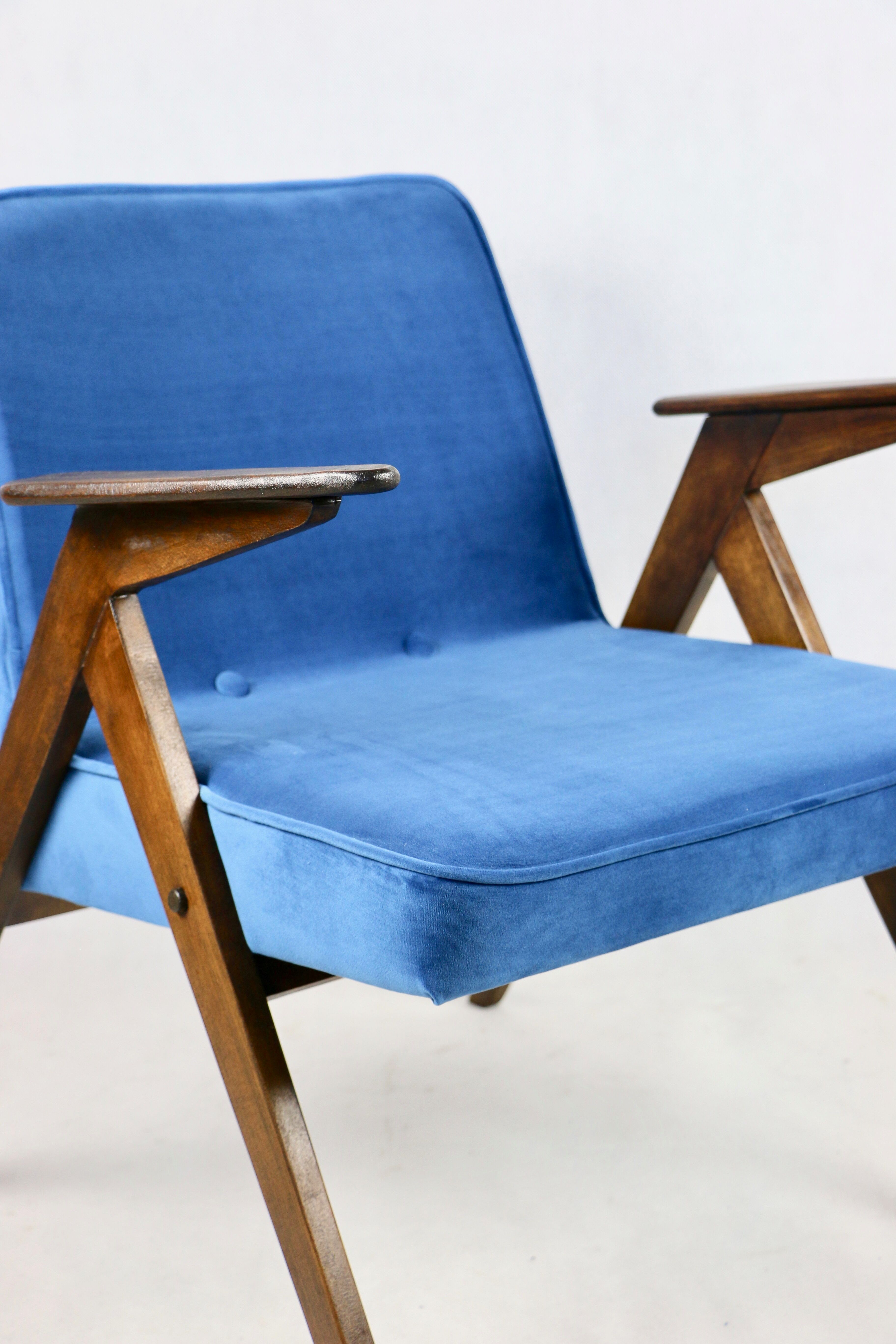Blue Ocean Bunny Armchair by Józef Chierowski 1970s