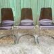 Chairs in plexiglas with chrome metal base