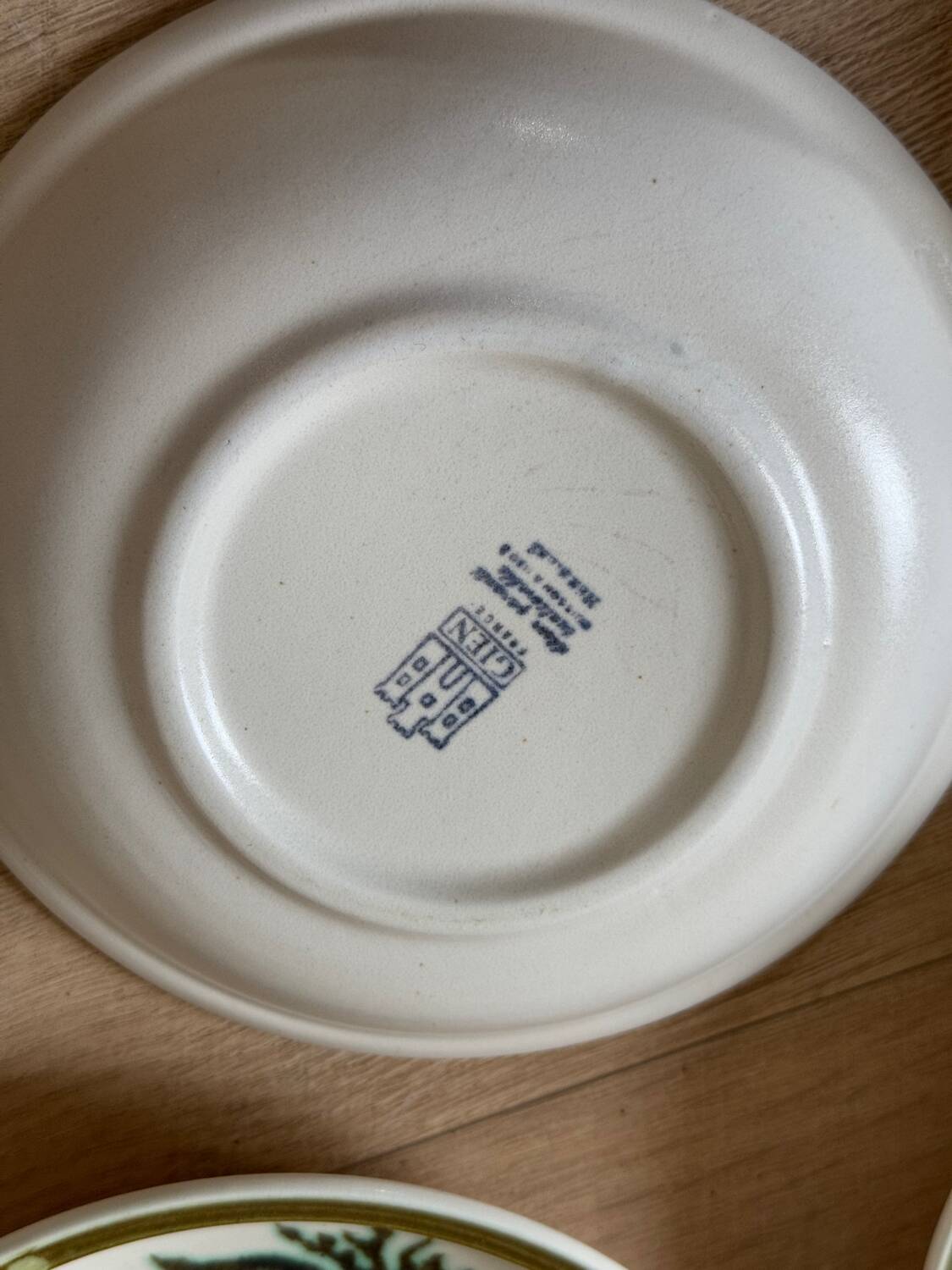 Assiettes creuses en grès Herbier Gien