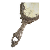 Pewter hand mirror