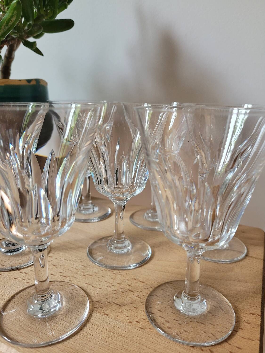 Set of 7 Baccarat Côte d'Azur wine glasses