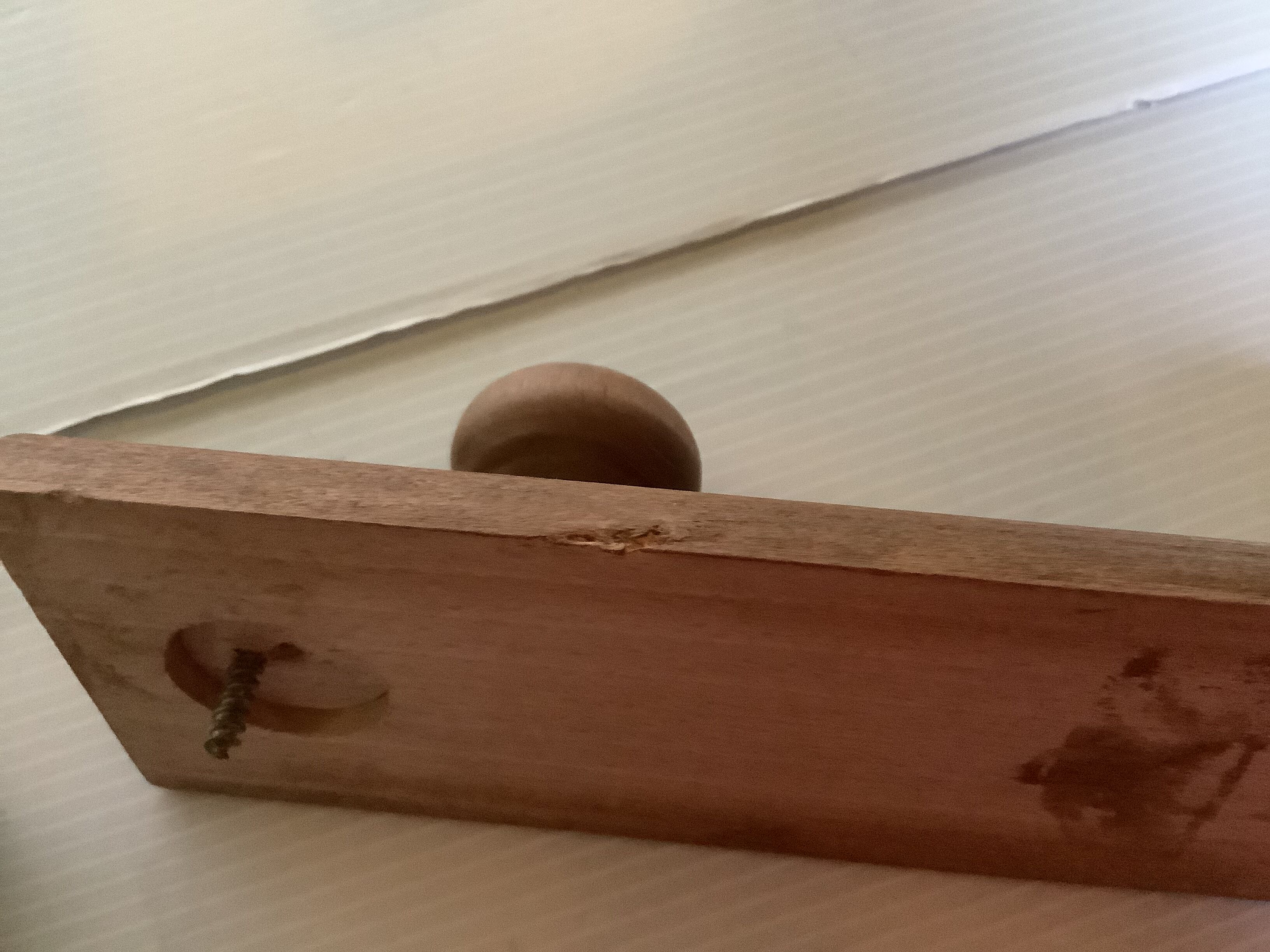 Wooden wall coat rack