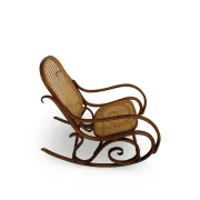 Vintage Bentwood Rocking Chair in the Thonet Tradition, by FMG, 1940s/