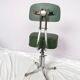 Chaise pivotante en skaï vert et acier chromé, Pullman, 1960