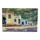 Peinture village Sahara vintage