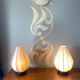 Paire de lampes lotus