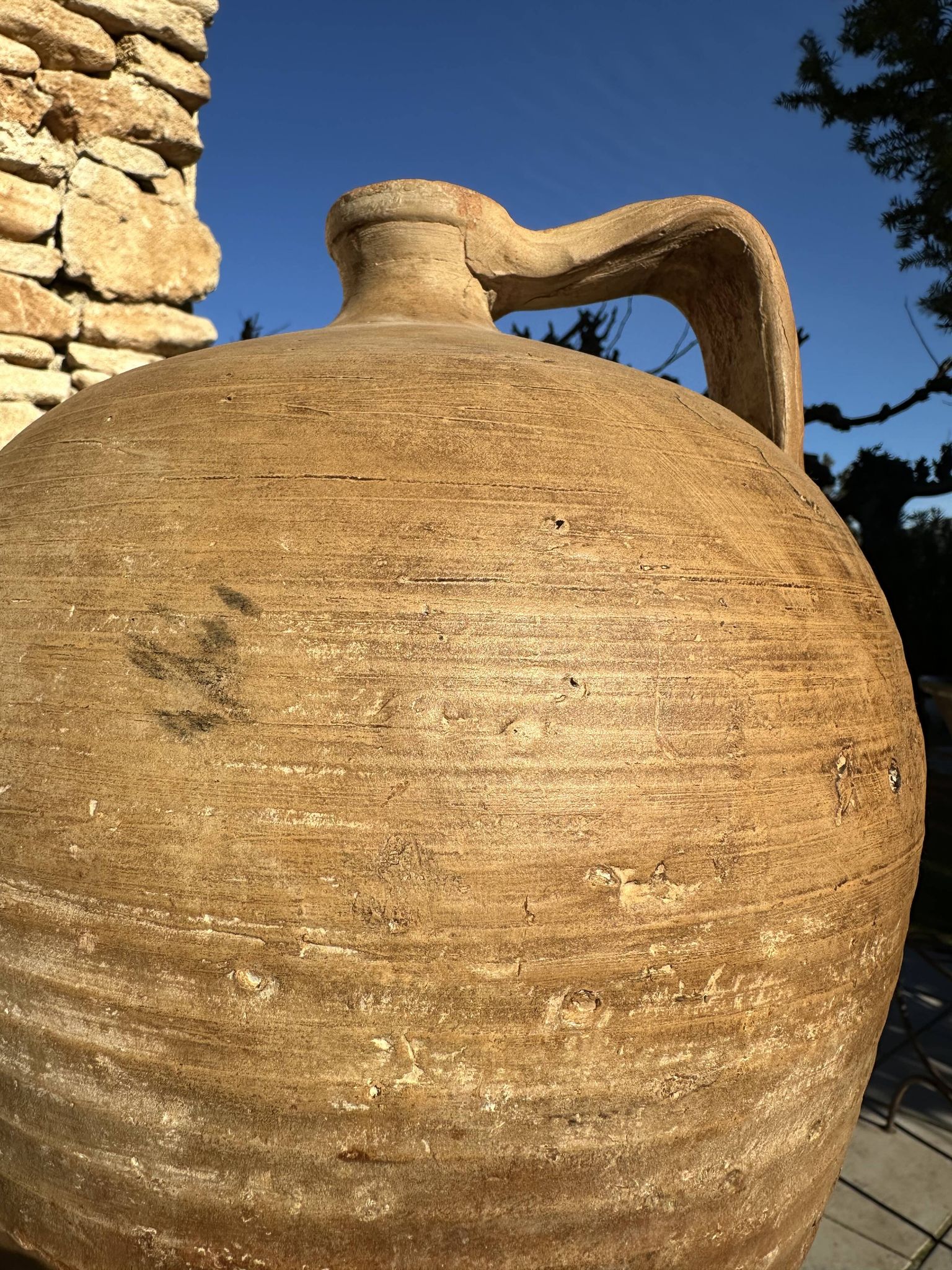 Cruche cántaro en terre cuite ancienne 19ème