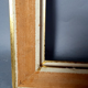 Frame inverted edges and beaded gilded wood 46x36 foliage 35x26 cm SB