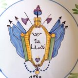 Revolutionary plate 1789 earthenware of Nevers