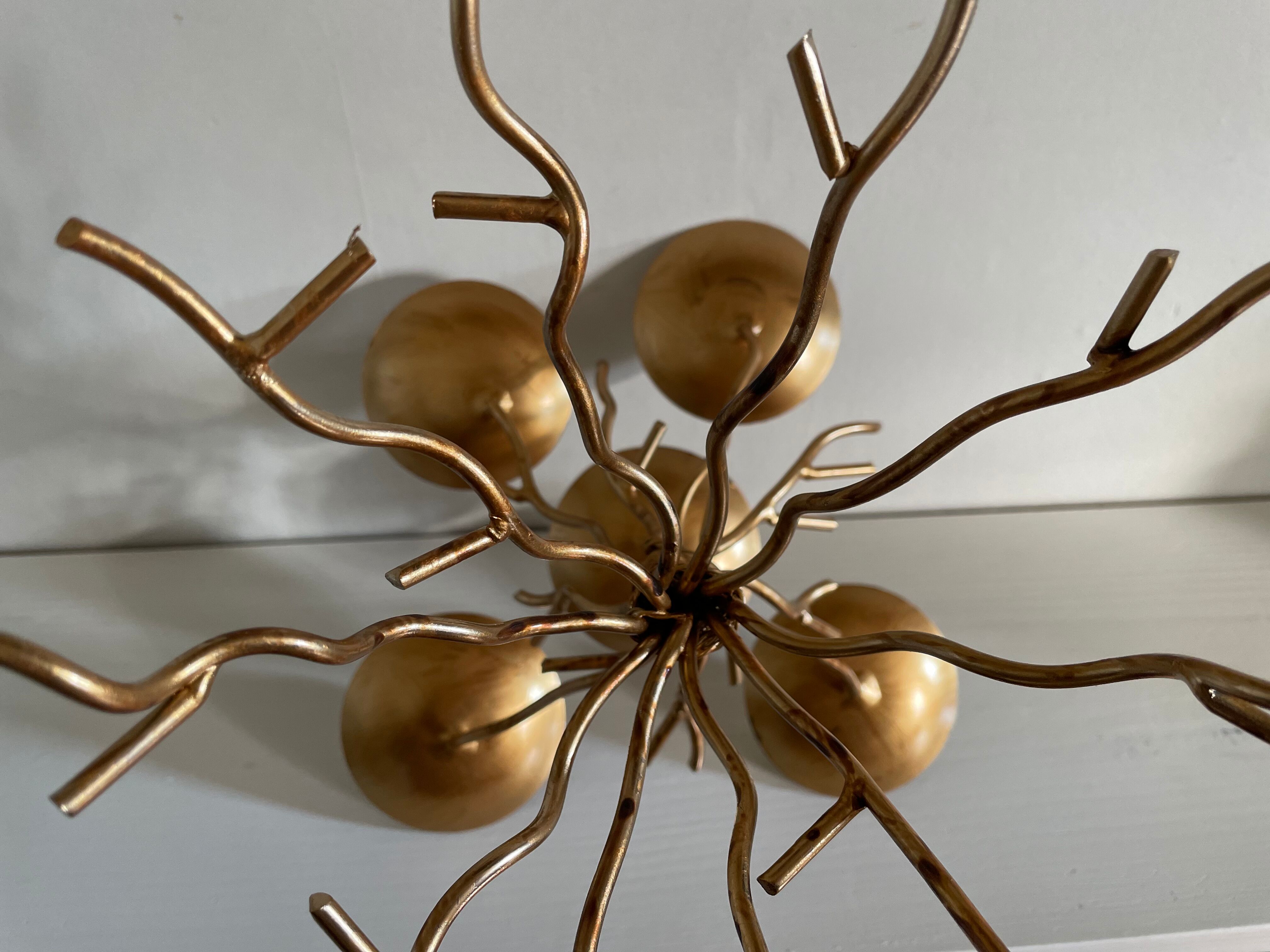 Golden candle holder