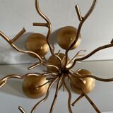 Golden candle holder