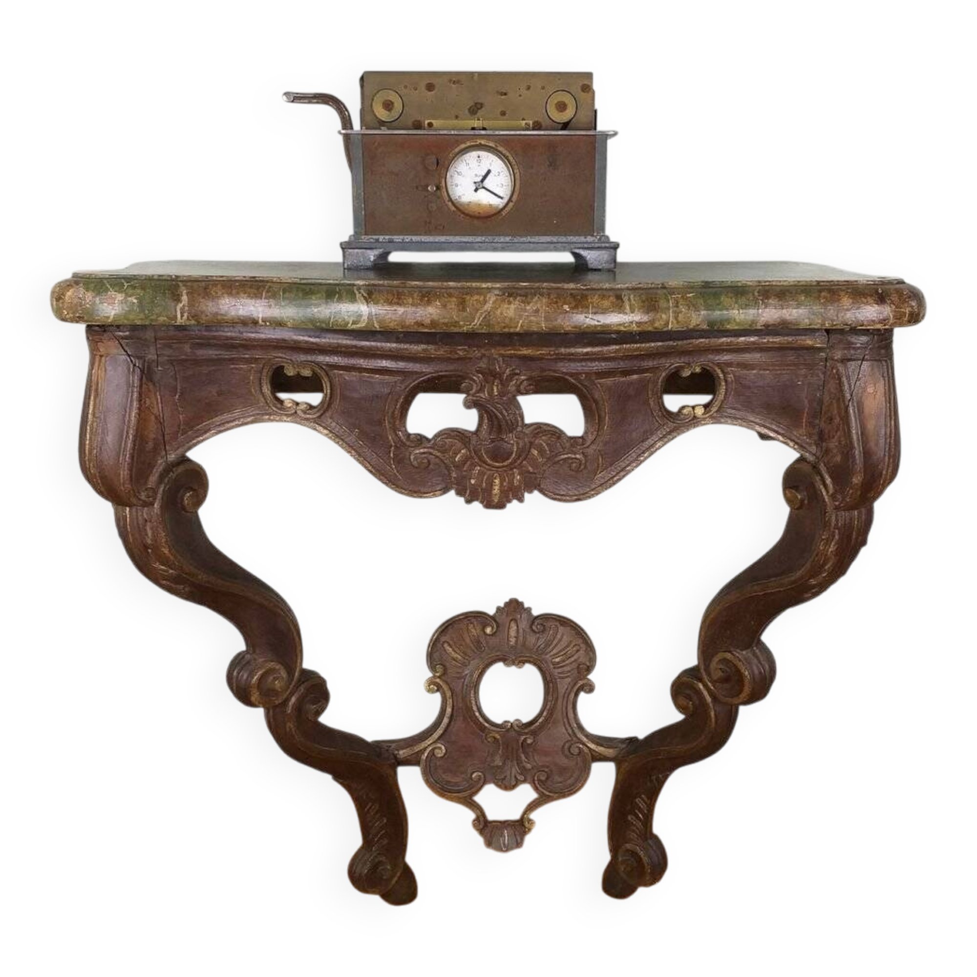 Antique German church console table, 19th century