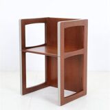 Set of 3 teak convertible children's chairs / stools / side tables, 1960s