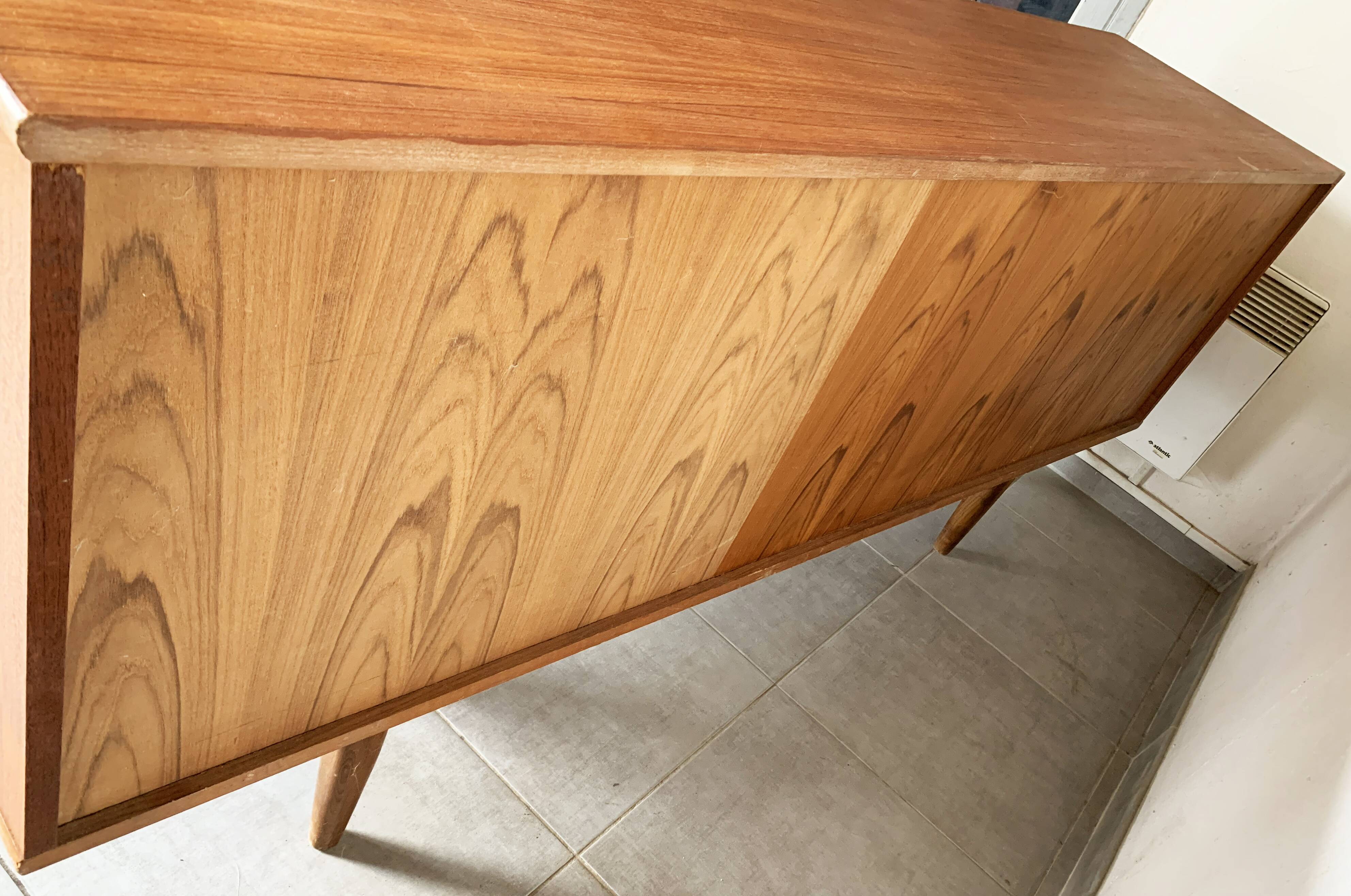 Vintage Scandinavian enfilade from the 60s in teak