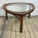 Tricester coffee table by Nathan in teak and glass 1970