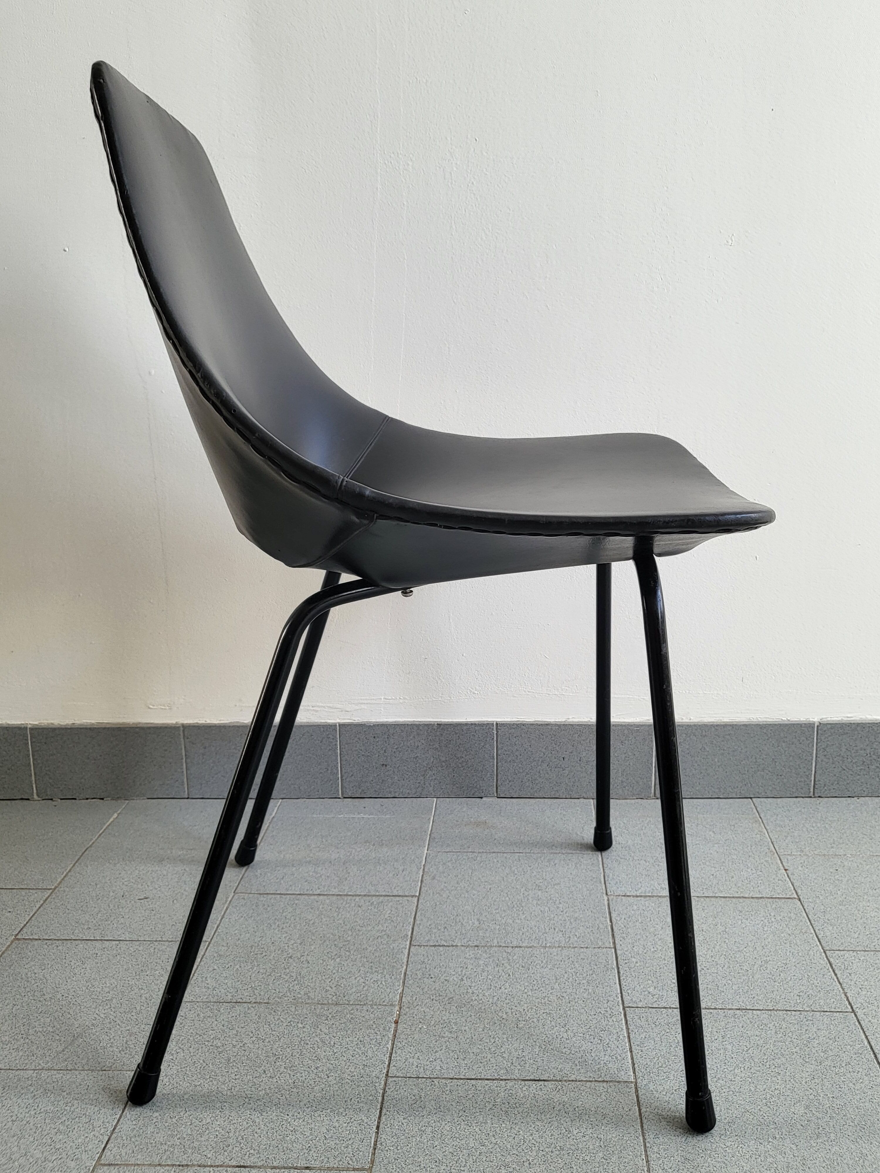 Pierre Guariche tonneau chair for Steiner 1950 vintage