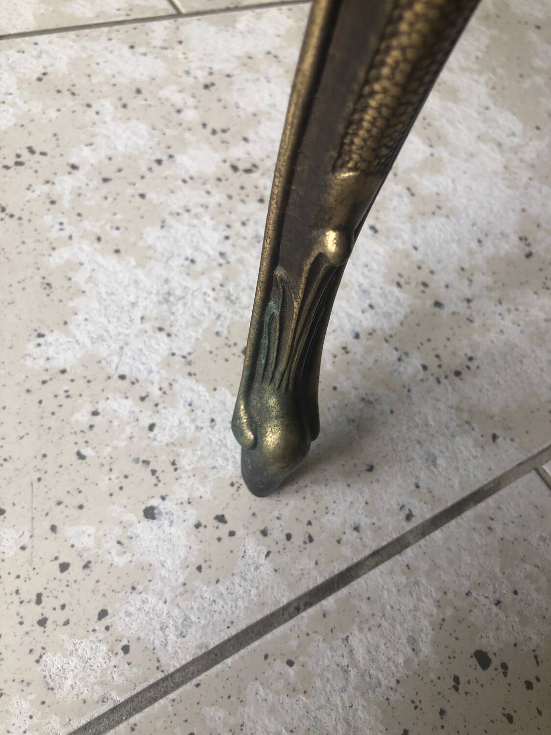 Vintage marble and brass coffee table