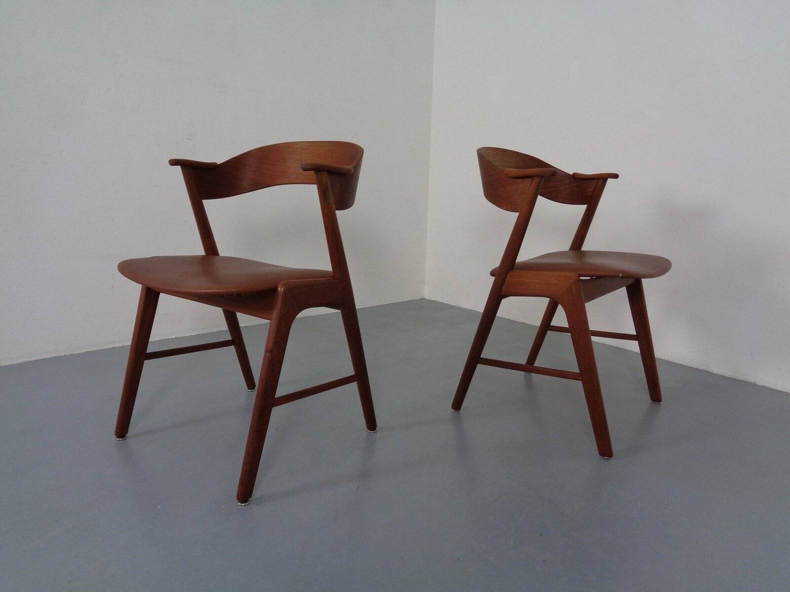 Teak dining chairs in teak by Korup Stolefabrik, Denmark, 1960s, set of 2.