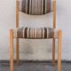 Suite of 4 chairs self beech brass and wool 1960