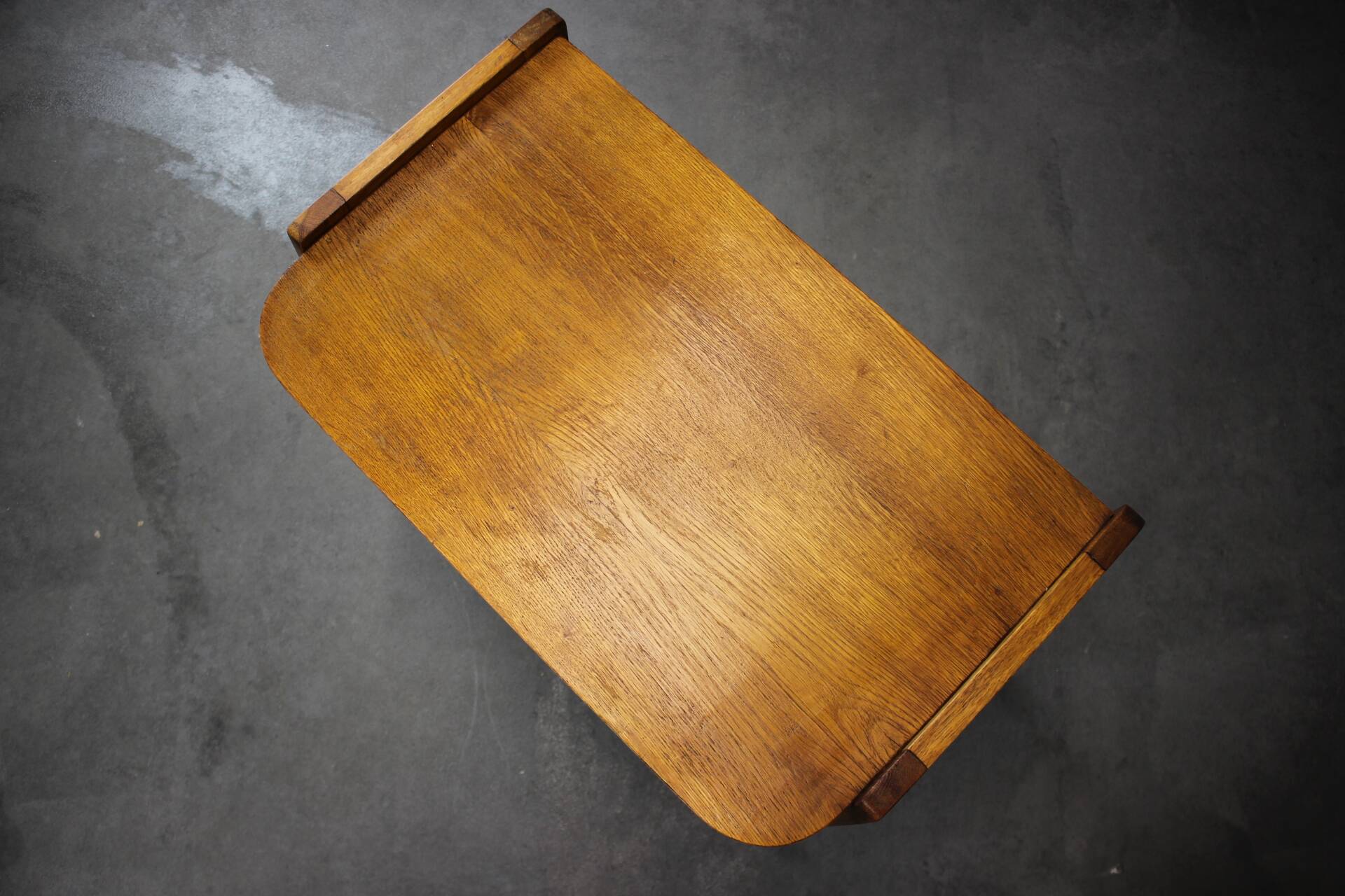 1960s oak side table, Czechoslovakia