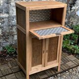 Parisian art deco sideboard in raw oak 1930
