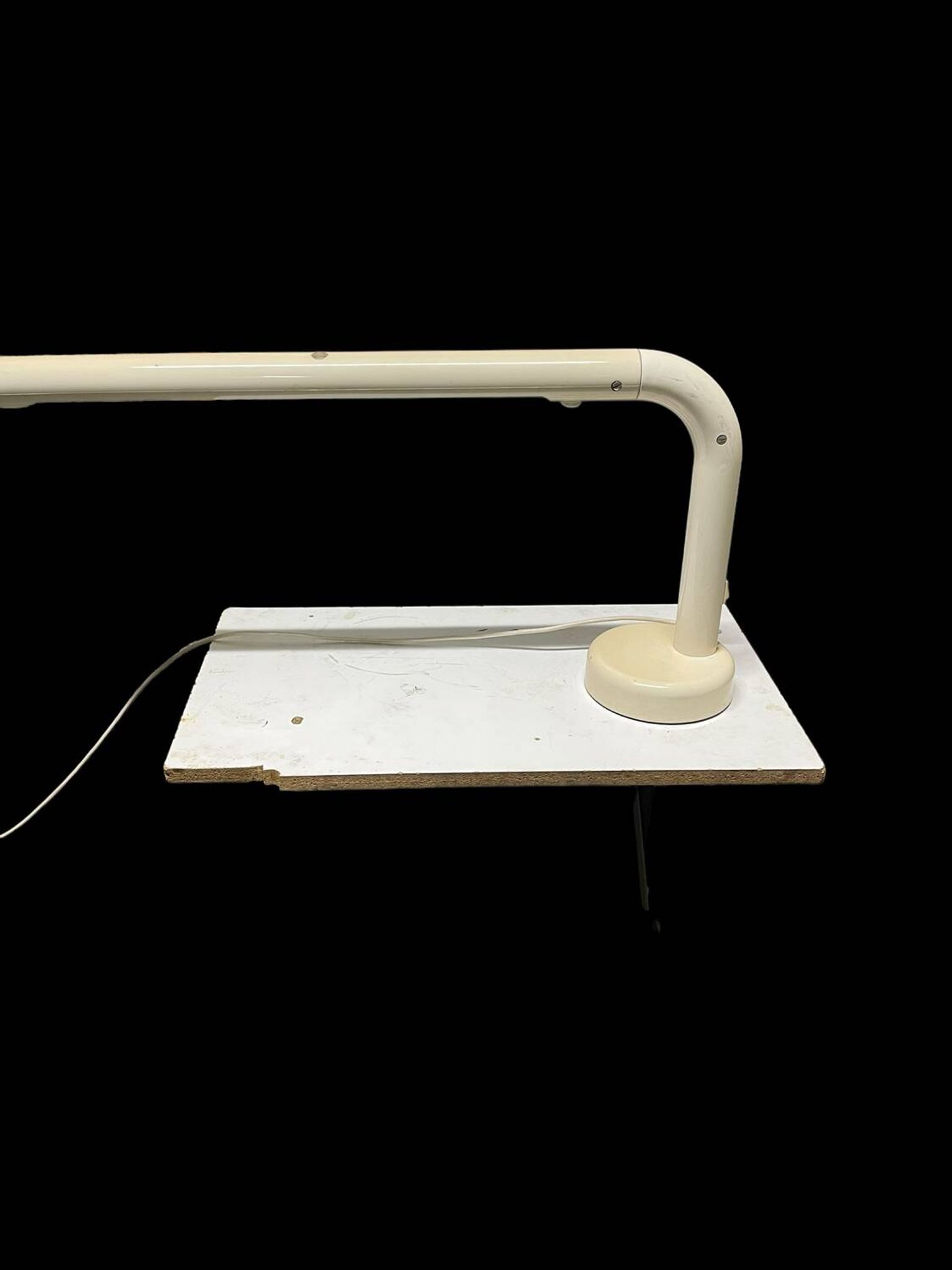 Swedish Off-White Tubular Table Lamp by Anders Pehrson for Ateljé Lyktan, 1970s