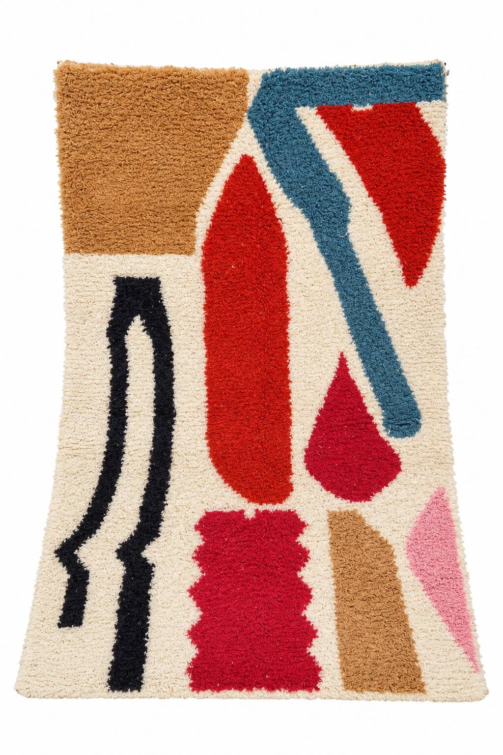 Magnificent handmade Berber rug, adorned with colourful geometric patterns.