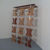 Mid-Century Teak Wardrobe with Hat and Coat Rack, 1960s