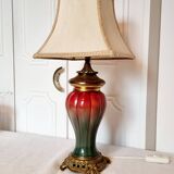 Antique 19th Century Chinese "Oxblood" Lamp Mounted on Bronze - Style