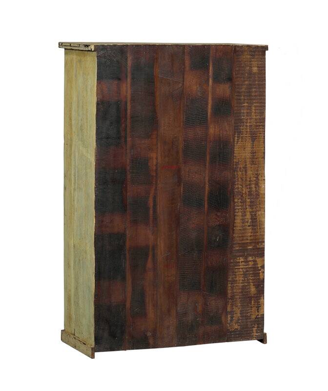 Display cabinet buffet glass old teak wood original patina