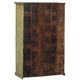 Display cabinet buffet glass old teak wood original patina