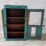 Old window - teak wall shelf
