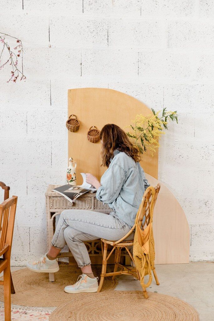 Rattan desk