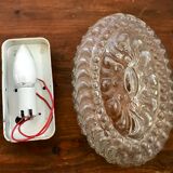 Ceiling light in cast glass circa 1950