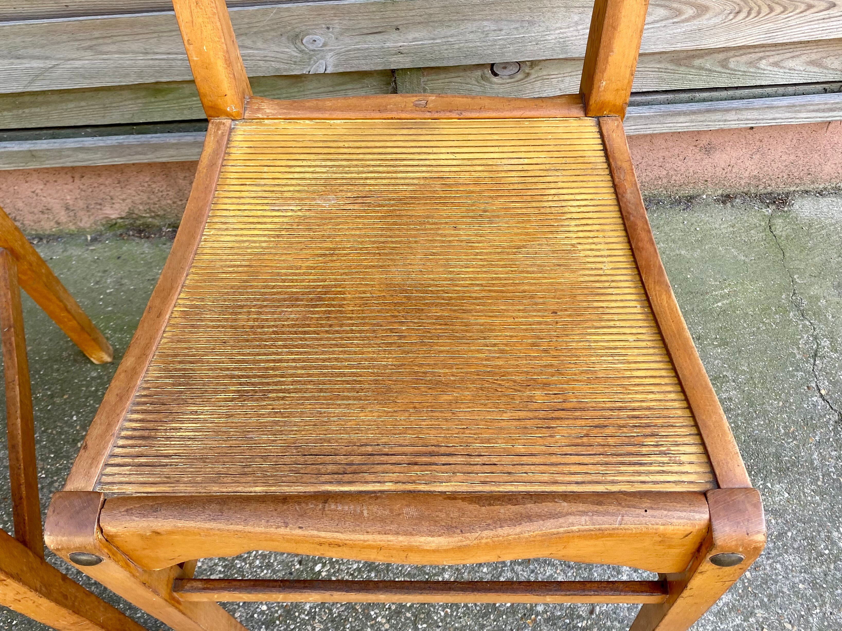 Paire de chaise bistrot Stella France vintage années 50