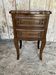 Antique Nightstand Louis XV Style Wood 2 Drawers Vintage #E294
