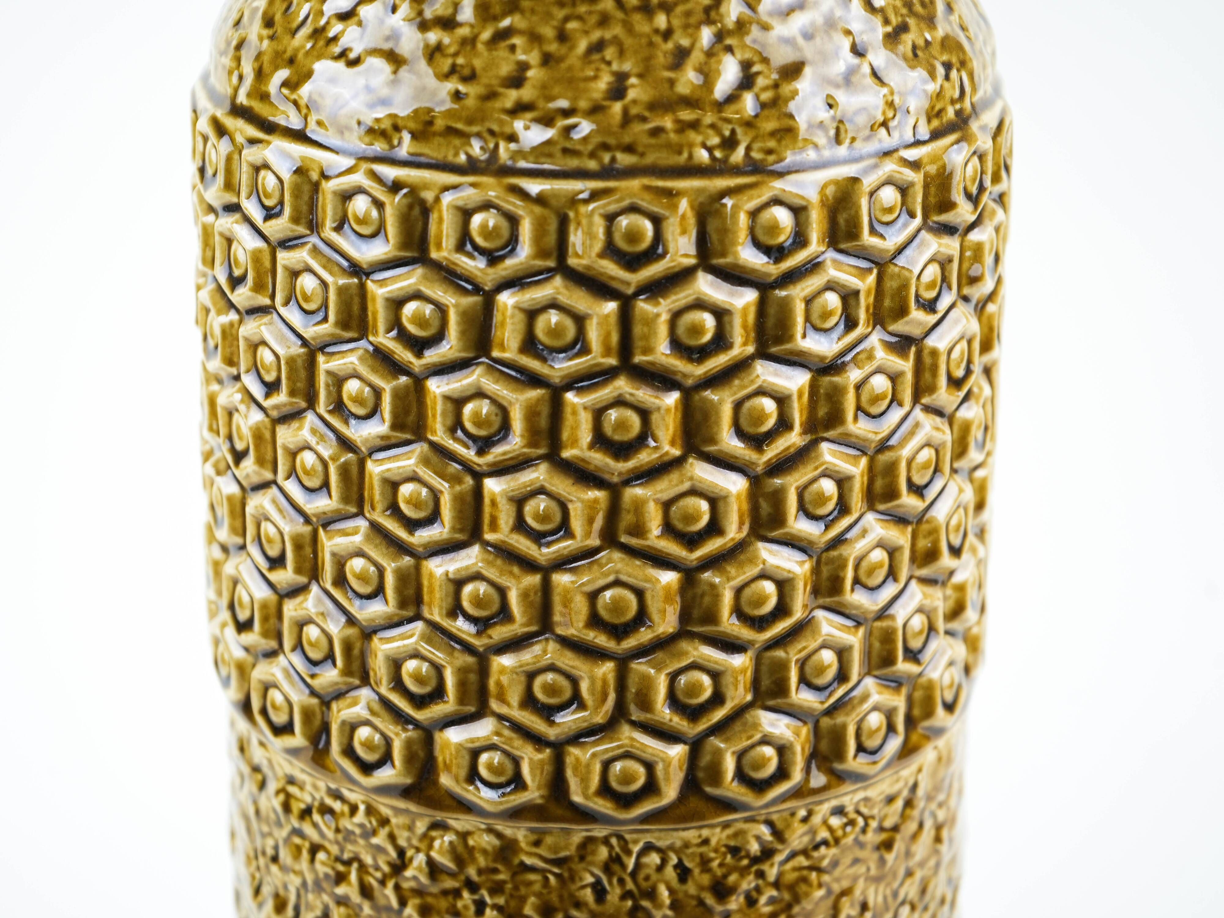 Ceramic vase by BAY Keramik with Fat Lava glaze, Germany, 1970s