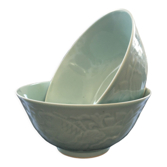 Pair of Chinese celadon bowls