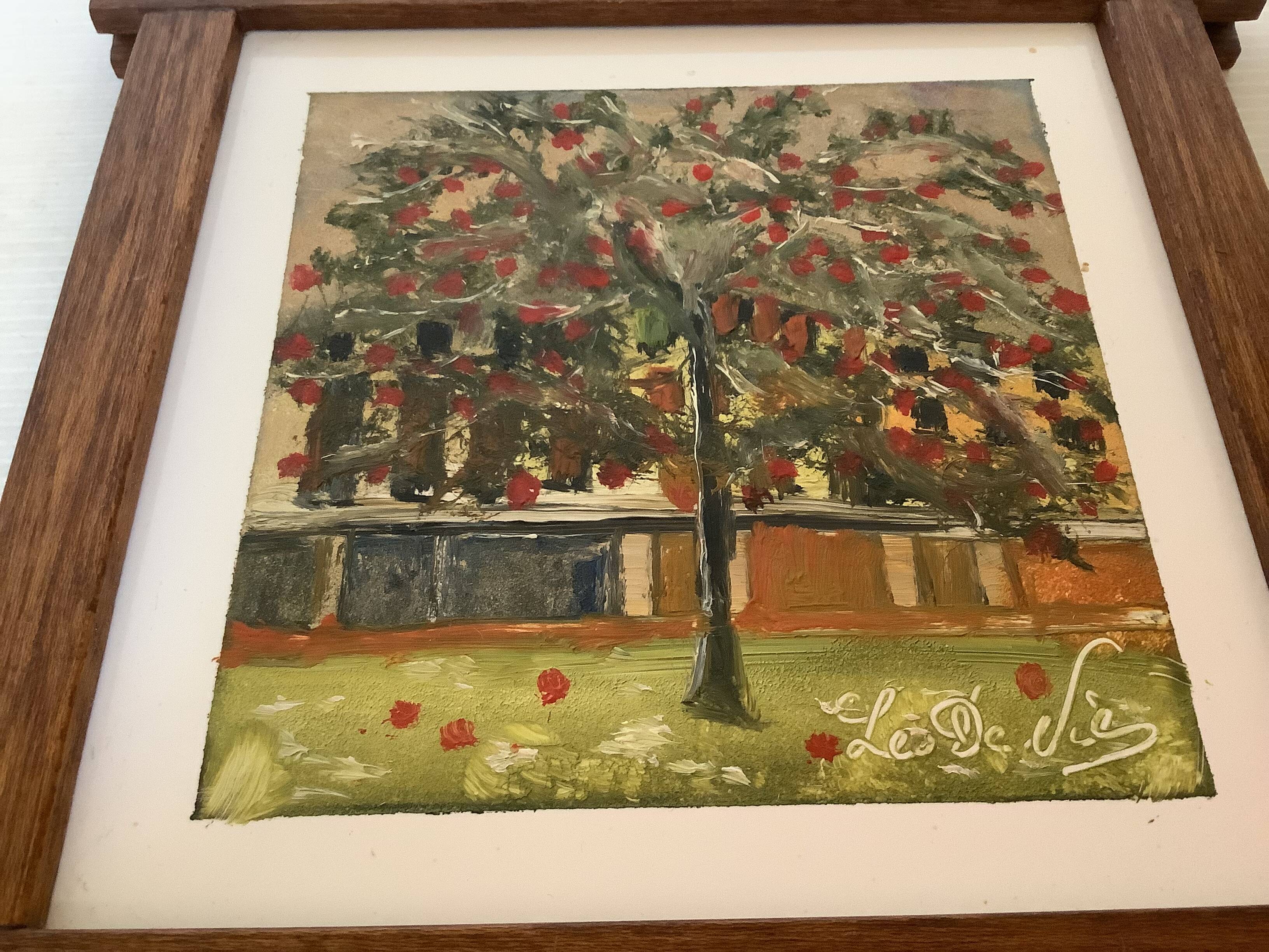 Trio of small signed paintings