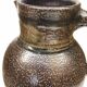 Metallic brown stoneware vase