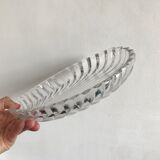 Plat creux en forme de coquillage cristal