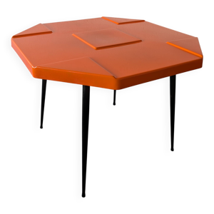 Table fibre verre orange