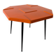 Orange fibreglass table from the 1970s, space age style.