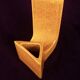 Sculptural Amber Ceramic Space Age Vase, Italy 1970