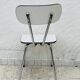 Set of 4 vintage grey chrome Formica kitchen chairs.