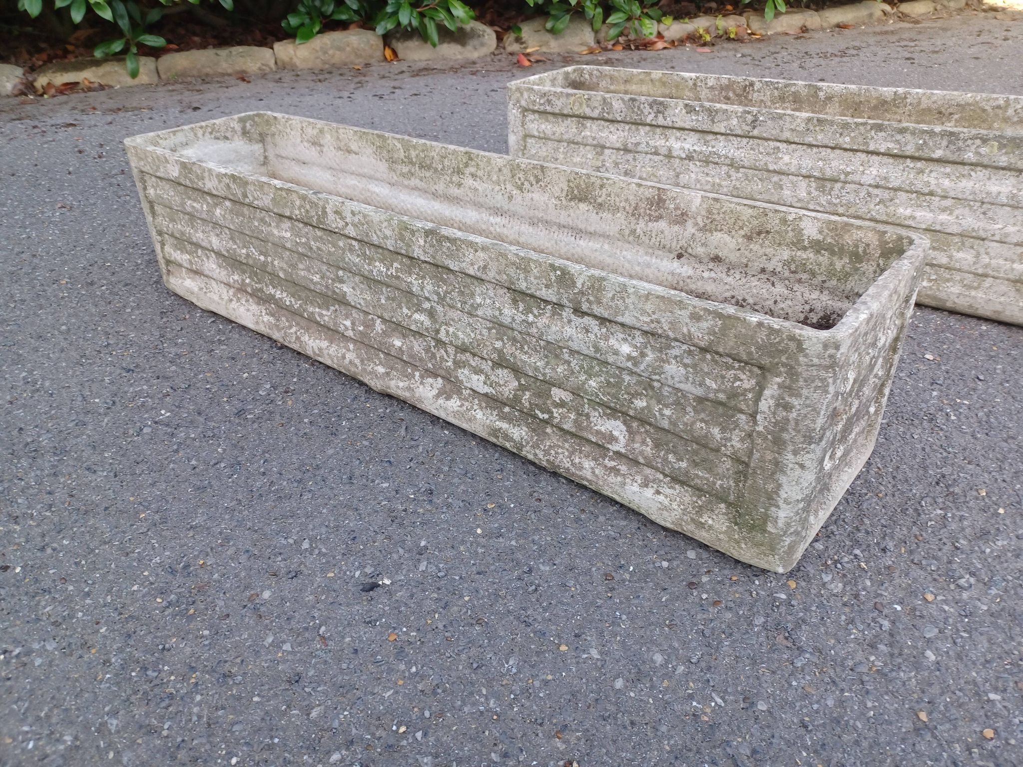 Pair of planters, eternit fiber cement concrete, 50's